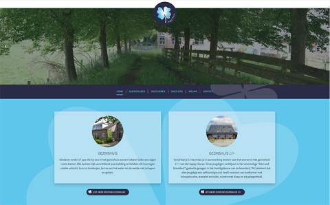 Schermafbeelding van de nieuwe website